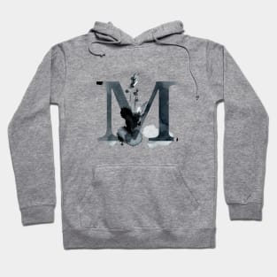 Floral Monogram M Dark Herbs And Flora Hoodie